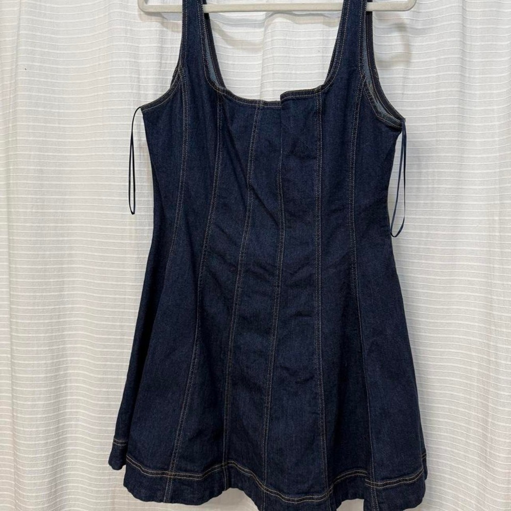 Avec Les Filles Blue Denim Dress